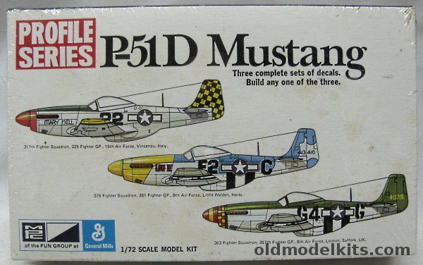 MPC 1/72 P-51D Mustang Profile Series - USAF 317th FS 325 FG 15th AF Vicenzu Italy /  375th FS 361 FG 8th AF Little Walden Herts / 363 FS 357 FG 8th AF Leiston Suffolk UK, 2-1116-100 plastic model kit